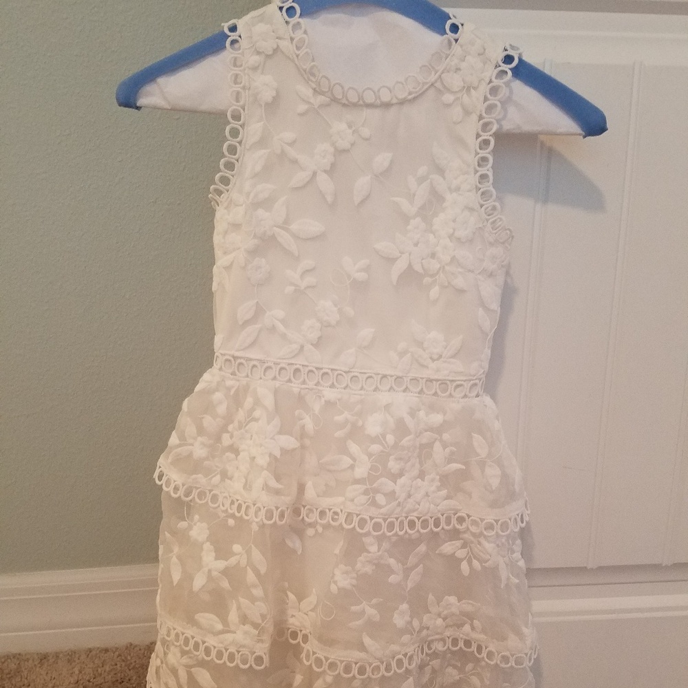 GB little girls white lace dress